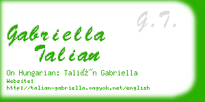 gabriella talian business card